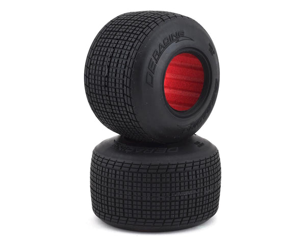 DE RACING - Outlaw Sprint HB Rear Tyres / Clay Compound / With Inserts 1.7/2.5in (DER-OSR2-C1)