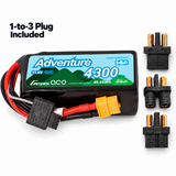 GENS ACE - Adventure HV Shorty 4300mAh 3S1P 11.4V 60C LiPo Battery with XT60 Plug 90x42x30mm 244g (GA4300-3S60-HV)