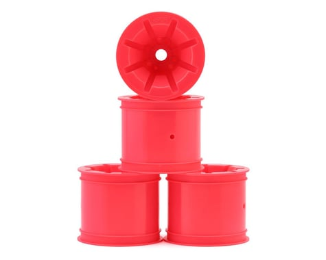 JConcepts RC10T Pioneer 2.2 Wide Bearing Front Wheels (Pink) (4)