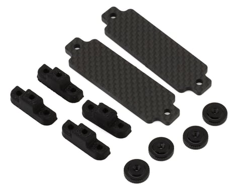 Position 1 RC F8E Carbon Fiber Battery Strap Set (Short Configuration)