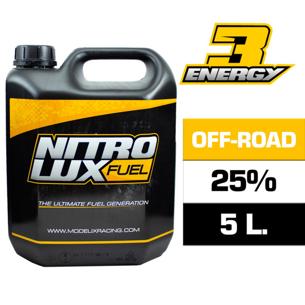 Nitrolux Energy3 Off Road Pro 25% Nitro Fuel (5L) (NO SHIPPING - PICK UP ONLY)