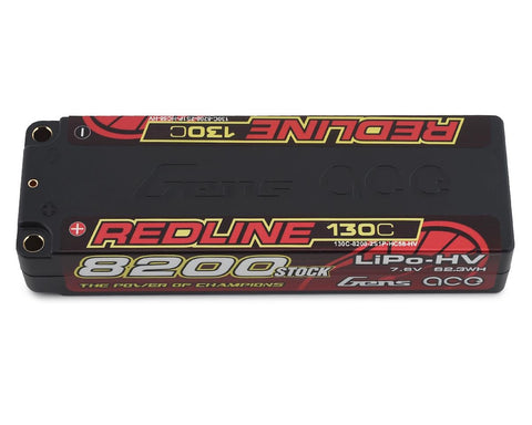 Gens Ace Redline HV 8200mAh 7.6V 130C Hardcase Li-Po Battery w/5mm Bullet
