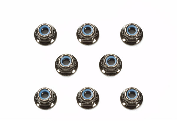 4mm Flange Nylon Lock Nut Black (8pcs)