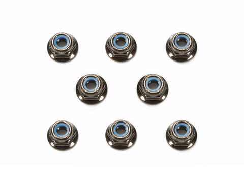 4mm Flange Nylon Lock Nut Black (8pcs)