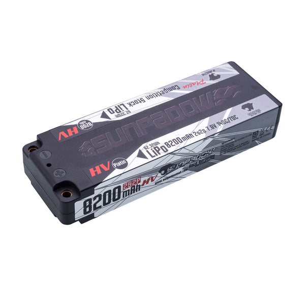Sunpadow High-End Platin Lipo LiHV 8200mAh-7.6V-140C-5mm Bullet