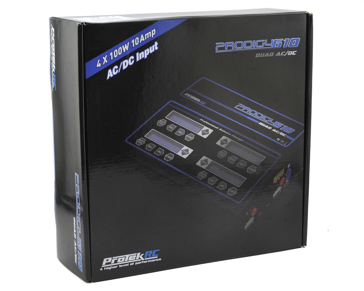 ProTek RC "Prodigy 610 QUAD AC" LiHV/LiPo AC/DC Battery Charger (6S/10A/100W x 4)