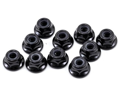 RC M4 Flanged Locknut (Black) (10)