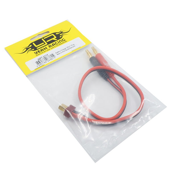 Yeah Racing Battery Charger Cable T Plug Male to 4mm Bullet Banana